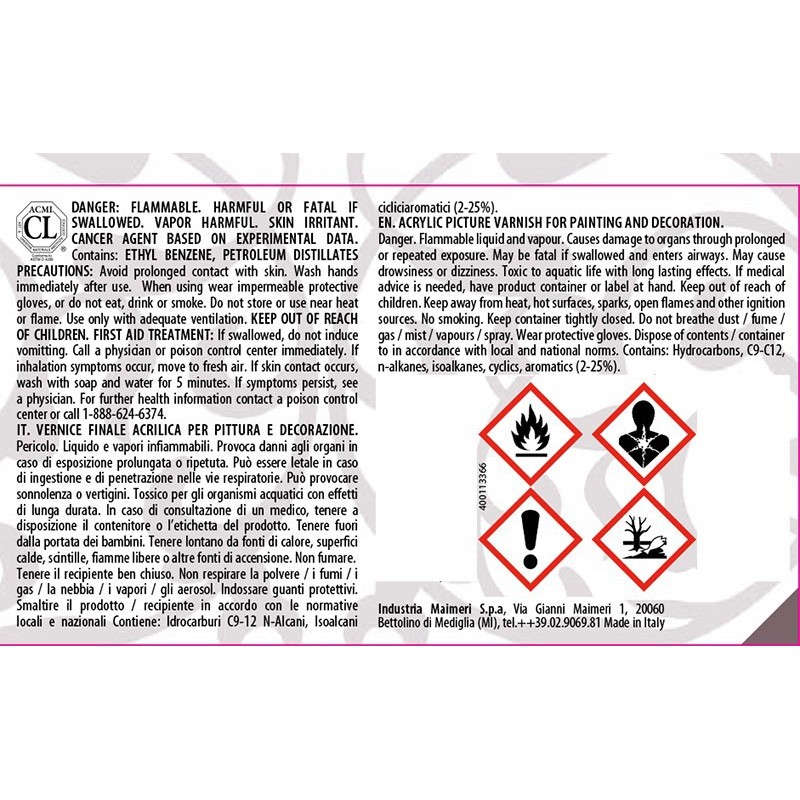 Vernice Finale Acrilica 75 Ml 667 A Base Di Solvente — immagine 3