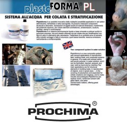 Confezioni da 14 e 35 kg di PLASTOFORMA PROCHIMA - Vetroresina bicomponente all'acqua