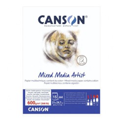 Blocco 15 ff MixMedia Artist Canson 600 gr/mq.