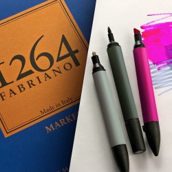 Fabriano 1264 Marker - Blocco di carta per pennarelli formato A4 - 100 fogli a Grana liscia da 70 gr/mq