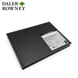Daler Rowney Ebony - Sketchbook rilegato sul lato corto - 54 fogli da 160 gr. Formato A5