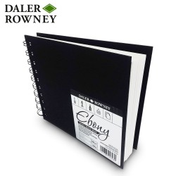 Daler Rowney Ebony - Sketchbook con spirale - 54 fogli da 160 gr. Formato 20x20 cm