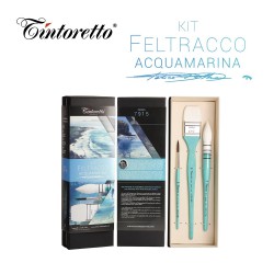 Tintoretto - Set FELTRACCO Acquamarina 7915 - 3 pennelli a pelo sintetico in cofanetto di cartone