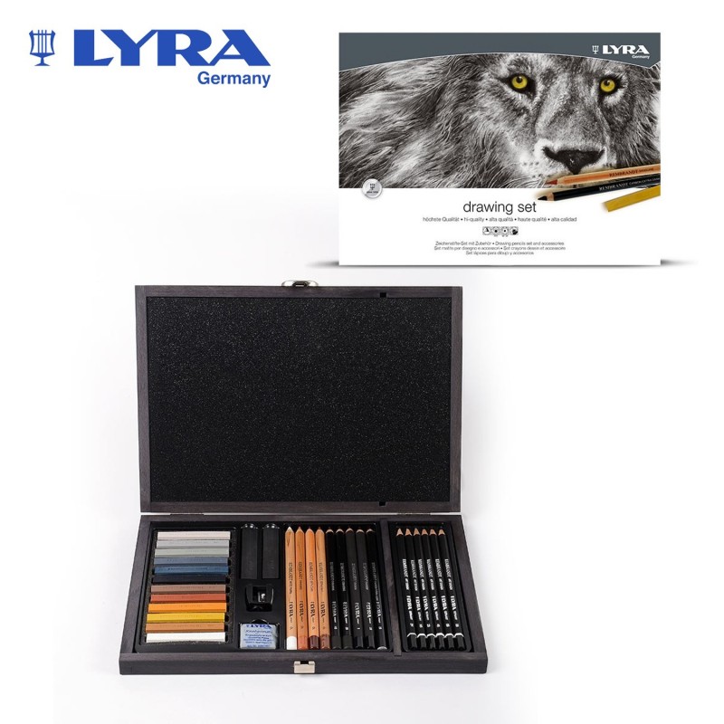 Lyra legno drawing set 31 pezzi Lyra legno drawing set 31 pezzi