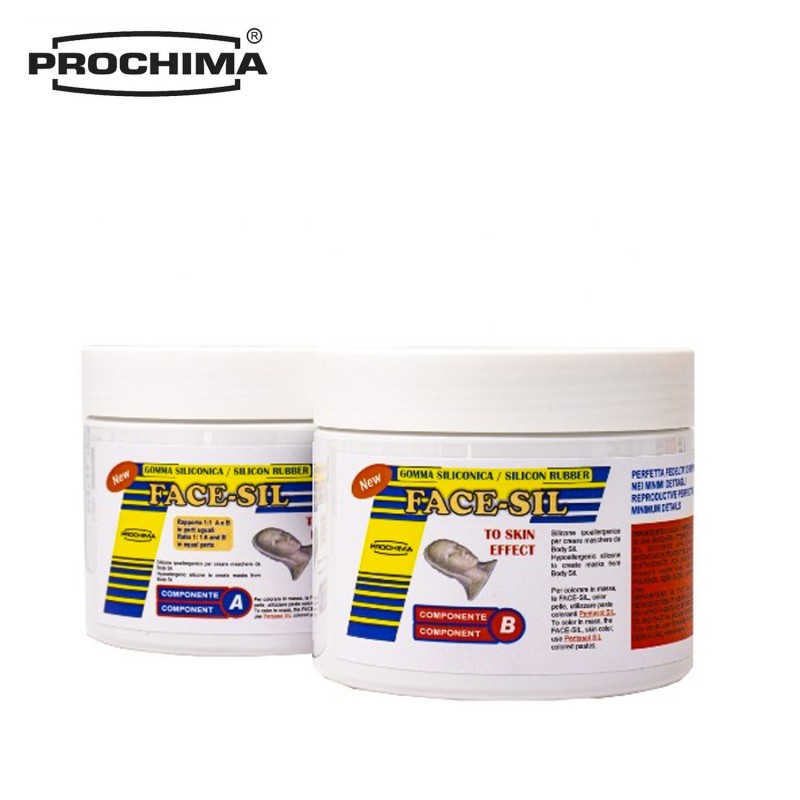 FACE SIL FX PROCHIMA Gomma siliconica per calchi del viso, confezione da 1  kg