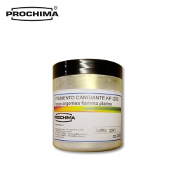 Pigmento perlaceo a base argentea e fiamma colorata cangiante platino/porpora KP205, vaso da 200 ml