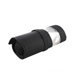 Astuccio vuoto in Nylon nero con finestra trasparente per 37 matite + ulteriore astuccio interno