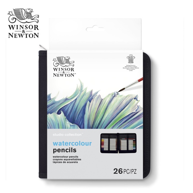 Winsor&Newton Studio Collection - Astuccio con 24 matite colorate acquerellabili e accessori