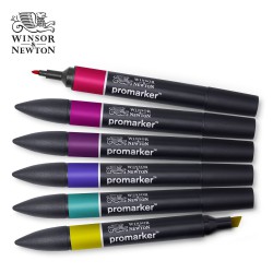 Promarker Winsor&Newton - Set da 6 pennarelli serie Rich Tones