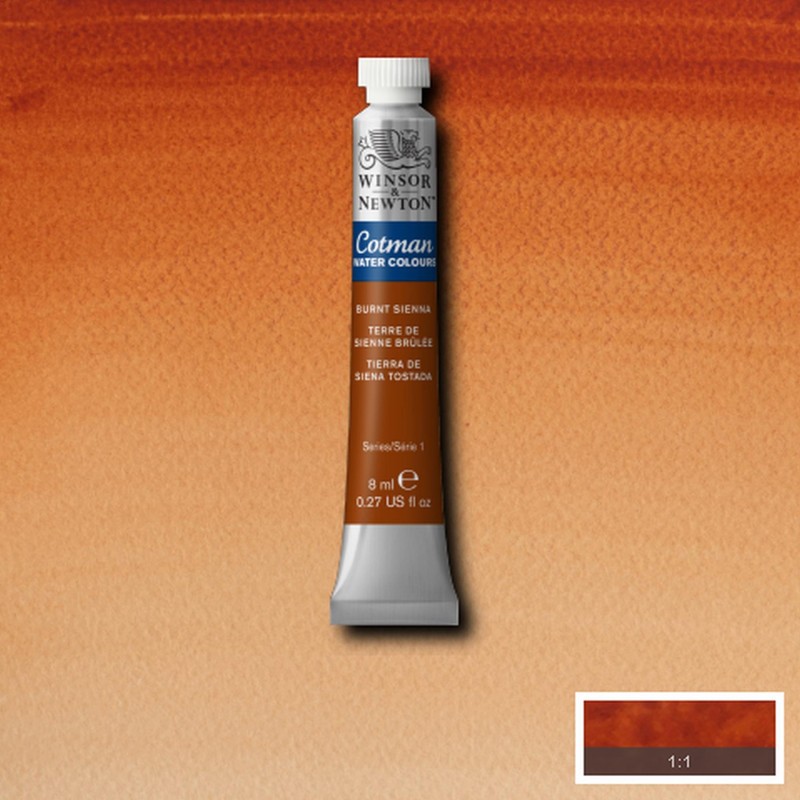 Colori per Acquerello Winsor&Newton Cotman Terra di Siena Bruciata, tubo da 8 ml