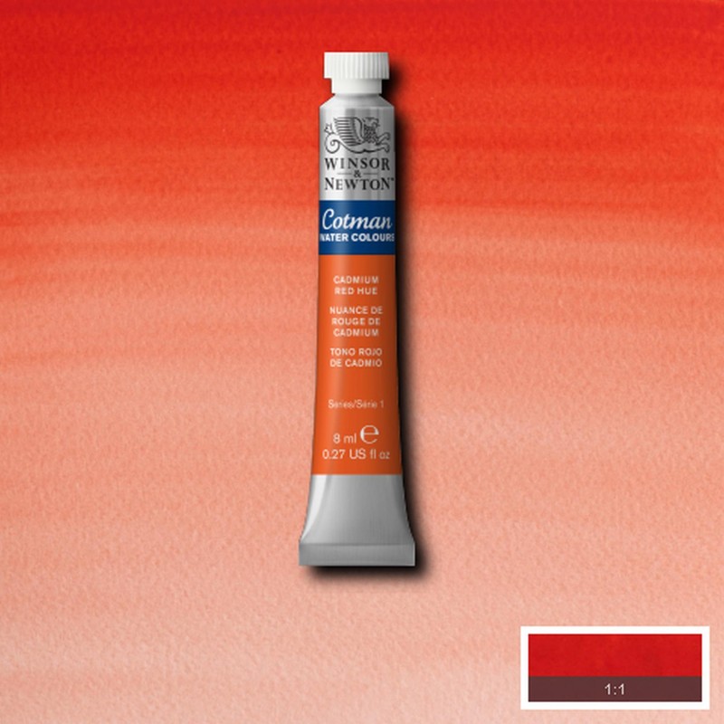 Colori per Acquerello Winsor&Newton Cotman Rosso di Cadmio imit., tubo da 8 ml