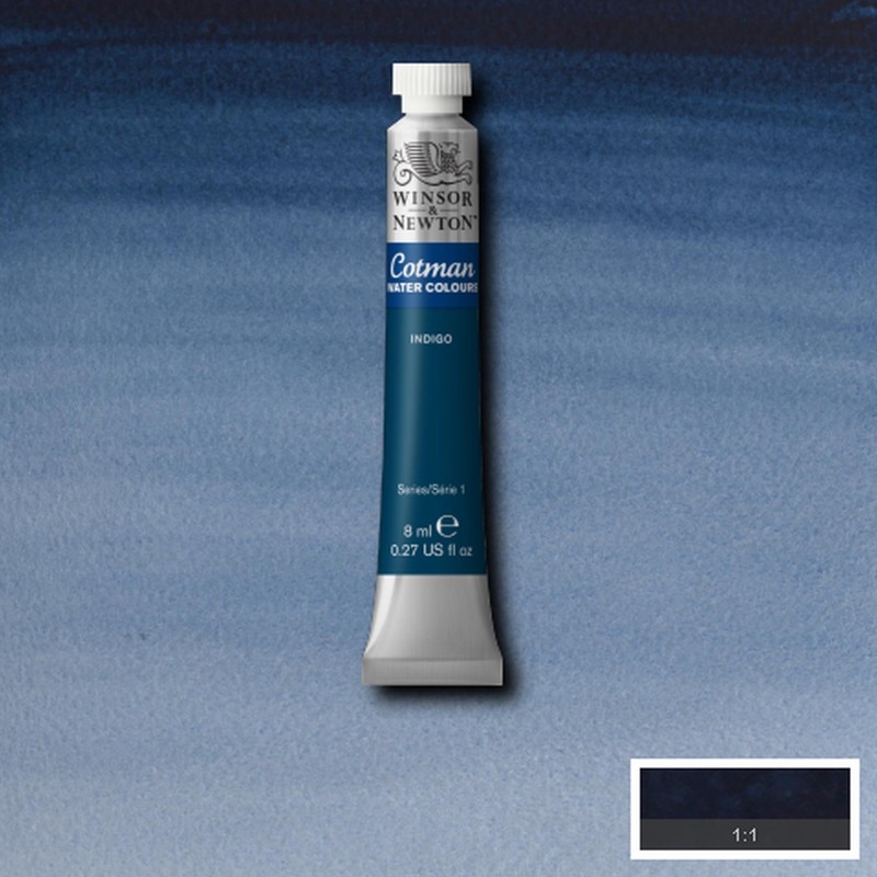 Colori per Acquerello Winsor&Newton Cotman Indaco (Indigo), tubo da 8 ml