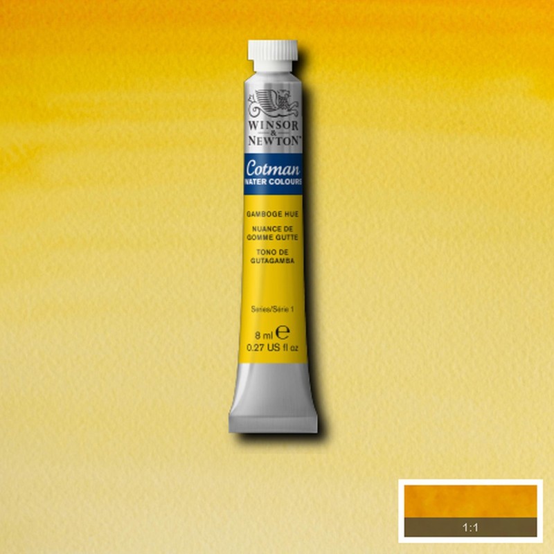 Colori per Acquerello Winsor&Newton Cotman Gomma Gutta imit. (Gamboge Hue), tubo da 8 ml