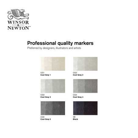 W&N Promarker - Set da 6 pennarelli serie Neutral Tones