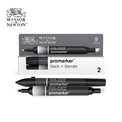 Promarker Winsor&Newton - Set da 2 pennarelli Black&Blender  