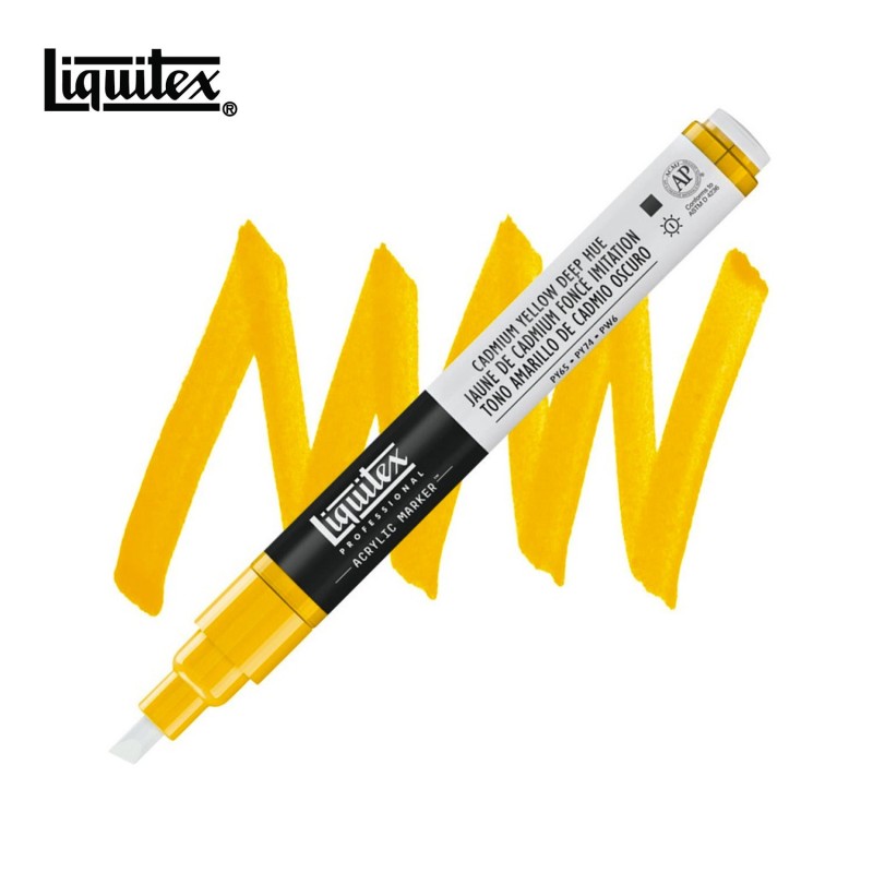 Paint Marker Liquitex Giallo di cadmio scuro imit. - Pennarello acrilico punta piccola Paint Marker Liquitex Giallo di cadmio scuro imit. - Pennarello acrilico punta piccola