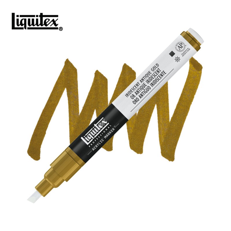 Acrylic Marker Liquitex Oro Antico iridescente - Pennarello acrilico punta  piccola