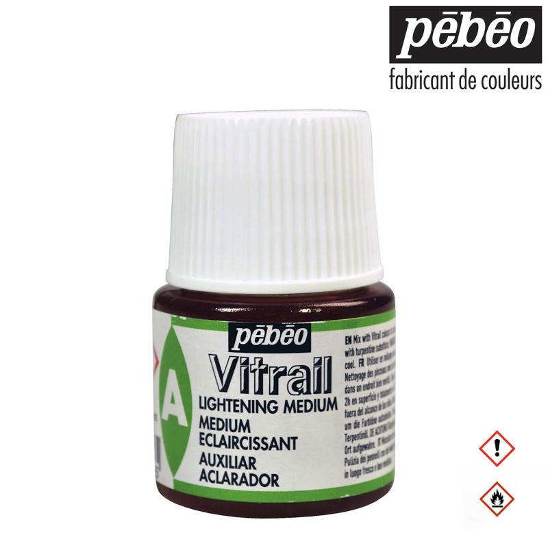 Pébéo Vitrail - Medium Schiarente in flacone da 45 ml) flacone da 45 ml