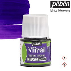 Pébéo Vitrail - Colore per vetro trasparente Violetto (25) flacone da 45 ml