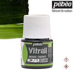 Pébéo Vitrail - Colore per vetro trasparente Verde scuro (035) flacone da 45 ml