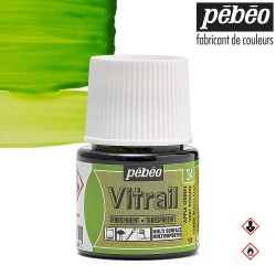Pébéo Vitrail - Colore per vetro trasparente Verde mela (34) flacone da 45 ml