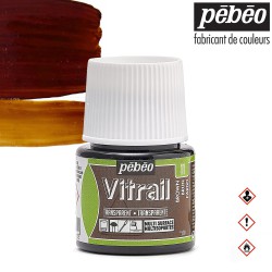 Pébéo Vitrail - Colore per vetro trasparente Marrone (011) flacone da 45 ml