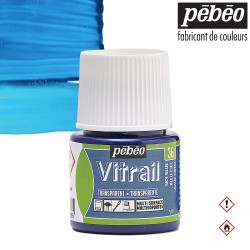 Pébéo Vitrail - Colore per vetro trasparente Blu cielo (36) flacone da 45 ml