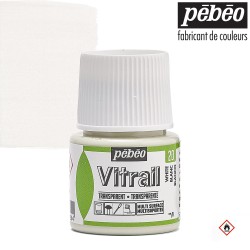 Pébéo Vitrail - Colore per vetro trasparente Bianco (020) flacone da 45 ml