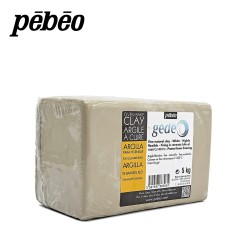 Pébéo - Argilla bianca per modellare Gédéo - Panetto da 1,5 kg e 5 kg