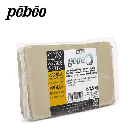 Pébéo - Argilla bianca per modellare Gédéo - Panetto da 1,5 kg e 5 kg