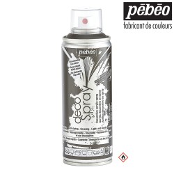 Pébéo Deco Spray - Gesso universale nero a base d'acqua. Bombola spray da 200 ml