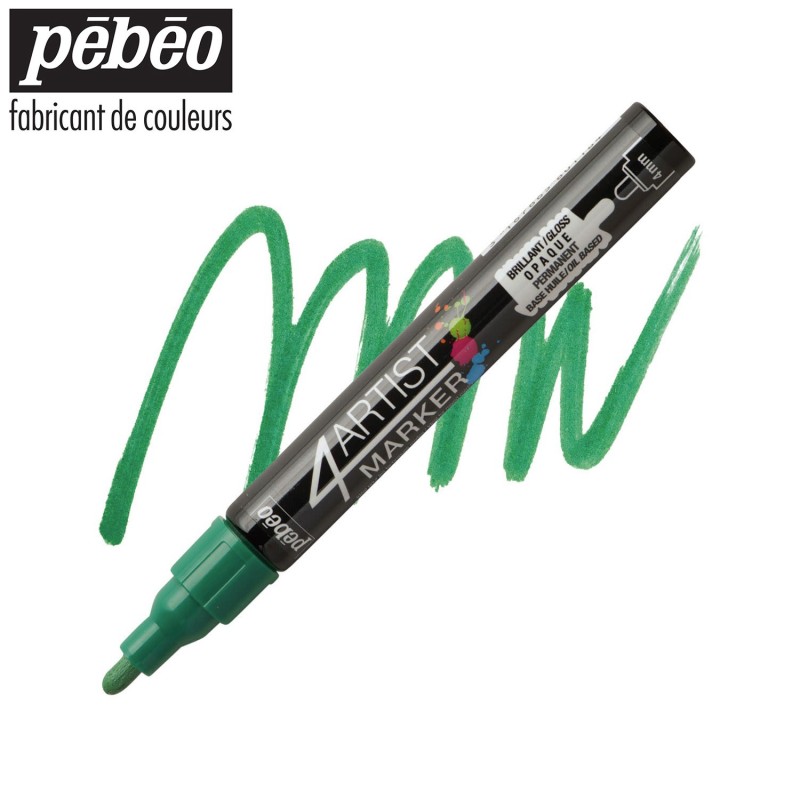 Pébéo 4Artist Marker - Pennarello ad olio - Verde scuro punta da 4 mm
