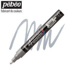 Pébéo 4Artist Marker - Pennarello ad olio - Argento punta da 4 mm