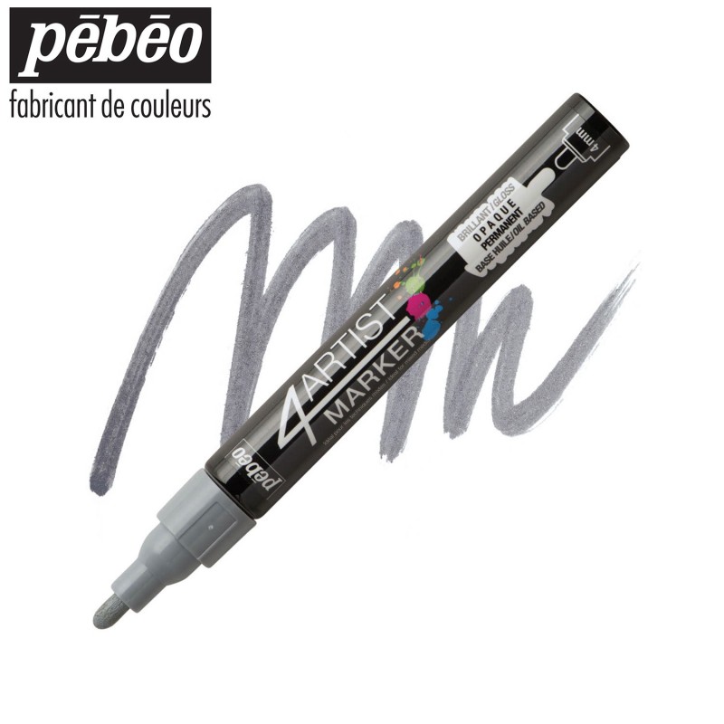 Pébéo 4Artist Marker - Pennarello ad olio - Grigio punta da 2 mm Pébéo 4Artist Marker - Pennarello ad olio - Grigio punta da 2 mm