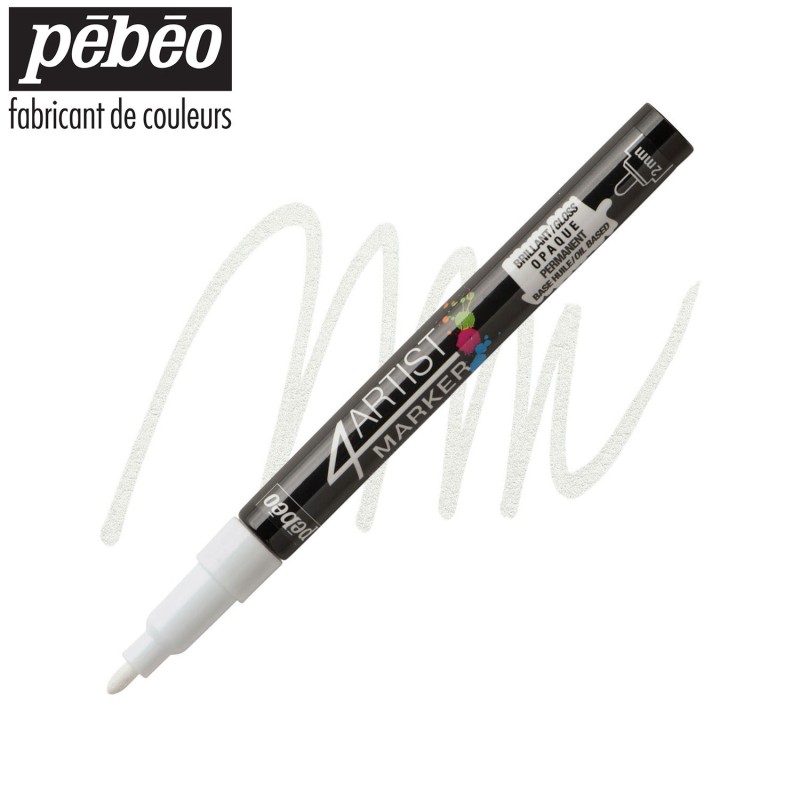 Pébéo 4Artist Marker - Pennarello ad olio Bianco - Punta da 2 mm