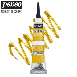 Pébéo Cerne Relief Outliner - Colore Oro Reale a rilievo per contorni su vetro - Tubo da 20 ml