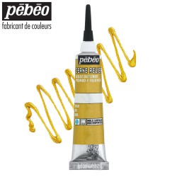 Pébéo Cerne Relief Outliner - Colore Oro a rilievo per contorni su vetro -Tubo da 20 ml