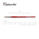 Pennelli Tintoretto - Tondo da ritocco in pelo sintetico corto Oro - Serie 730