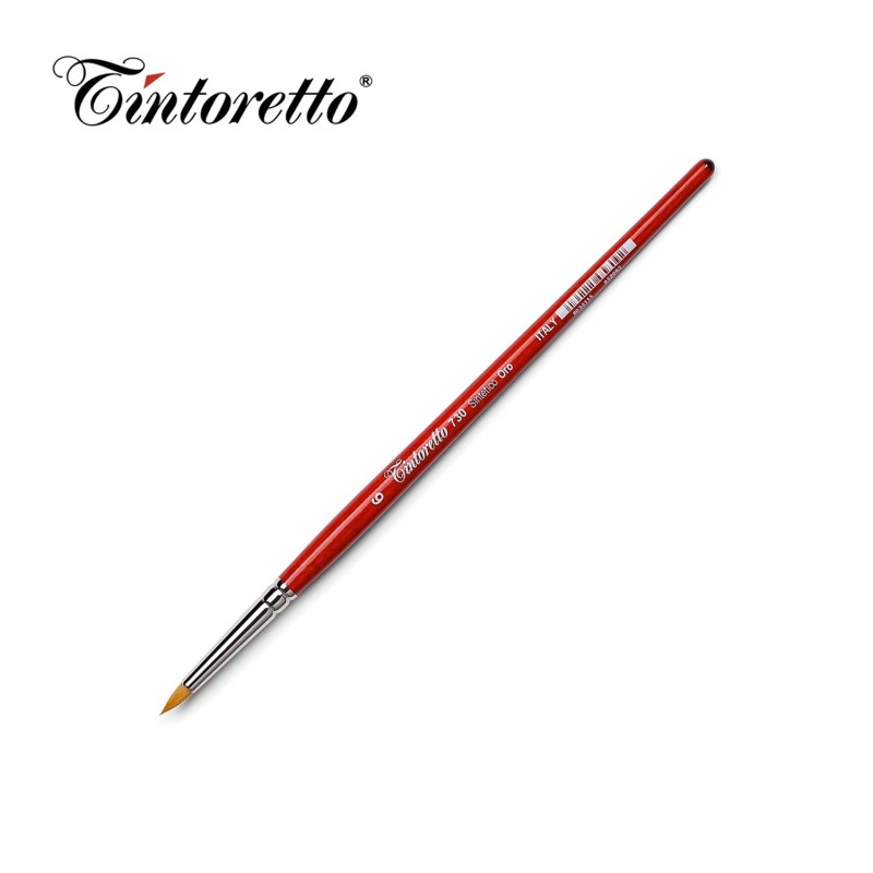 Pennelli Tintoretto - Tondo da ritocco in pelo sintetico corto Oro - Serie 730