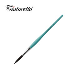 Pennelli Tintoretto - Tondo in pelo sintetico lungo Prugna - Serie 853
