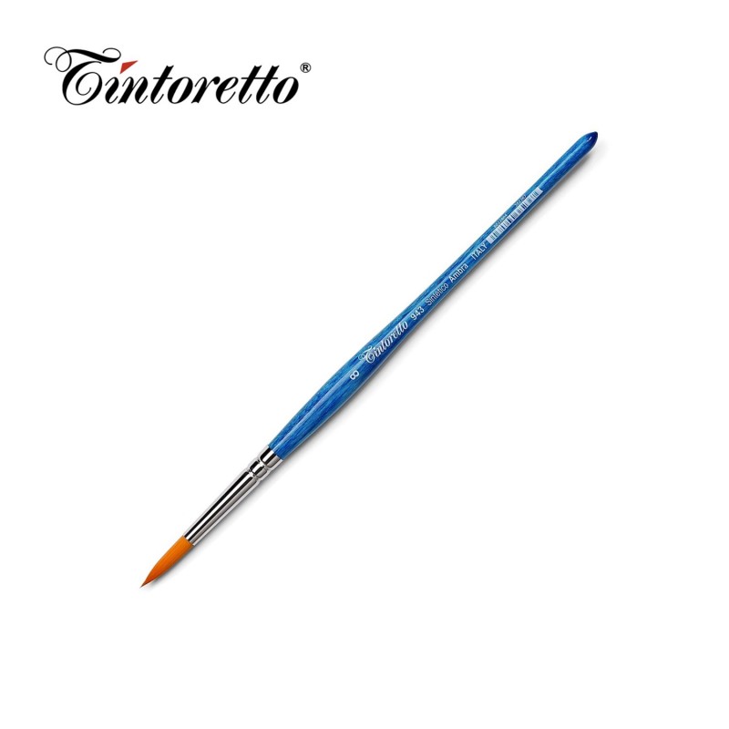 Pennelli Tintoretto - Tondo in pelo sintetico Ambra - Serie 943 Pennelli Tintoretto - Tondo in pelo sintetico Ambra - Serie 943