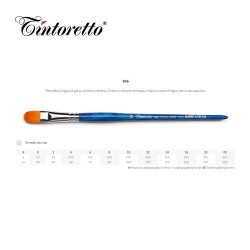Pennelli Tintoretto - Lingua di gatto in pelo sintetico Ambra - Serie 846