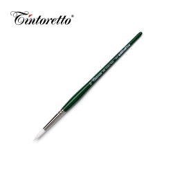 Pennelli Tintoretto - Tondo in pelo sintetico Perla - Serie 206