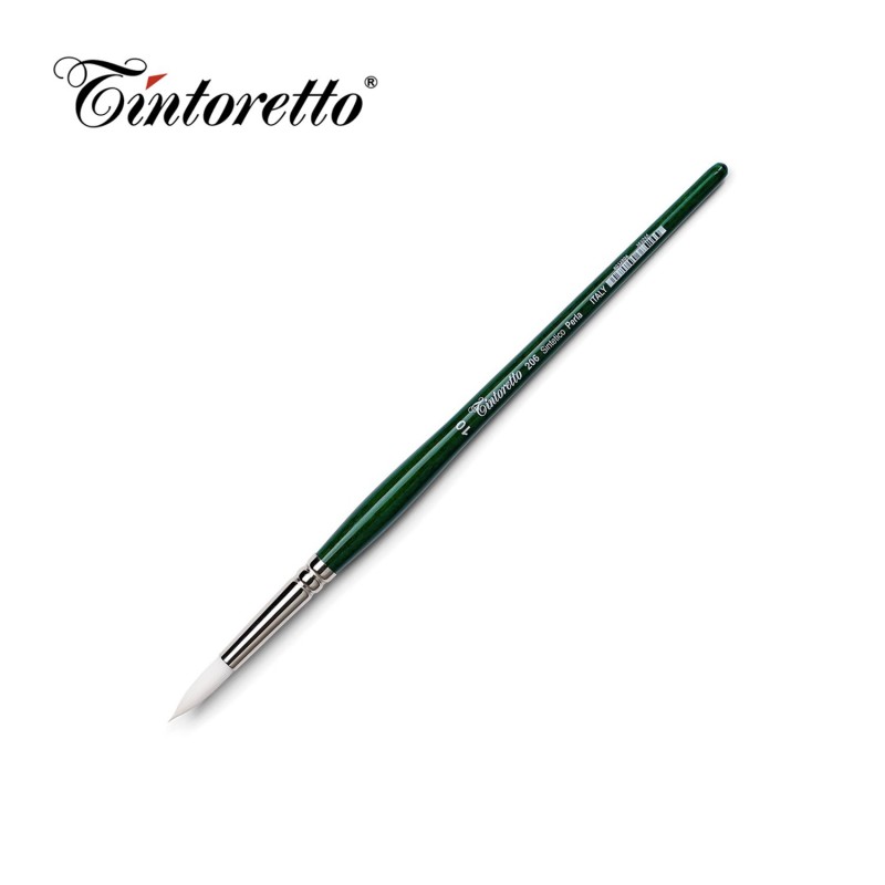 Pennelli Tintoretto - Tondo in pelo sintetico Perla - Serie 206 Pennelli Tintoretto - Tondo in pelo sintetico Perla - Serie 206