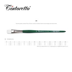 Pennelli Tintoretto - Piatto in pelo sintetico Perla - Serie 208