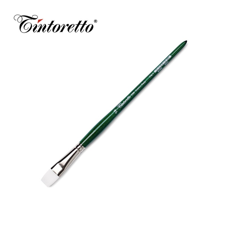Pennelli Tintoretto - Piatto in pelo sintetico Perla - Serie 208 Pennelli Tintoretto - Piatto in pelo sintetico Perla - Serie 208