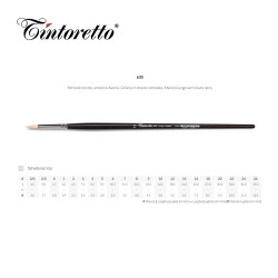 Pennelli Tintoretto - Tondo in pelo sintetico Avorio - Serie 635
