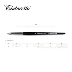 Pennelli Tintoretto - Punta conica in silicone - Serie 616