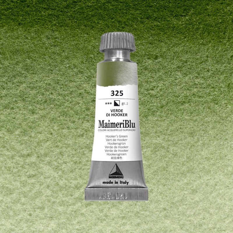 Acquerelli Maimeri Blu - Tubo da 12 ml. - Verde di Hooker (325) Acquerelli Maimeri Blu - Tubo da 12 ml. - Verde di Hooker (325)