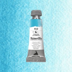 Acquerelli Maimeri Blu - Tubo da 12 ml. - Turchese di cobalto (412)